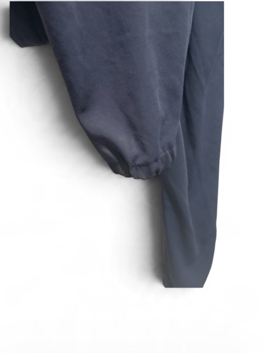 Vince Navy Silky Collared Drawstring Waist Jumpsuit Size 12 Elegant Chic - Picture 5 of 11